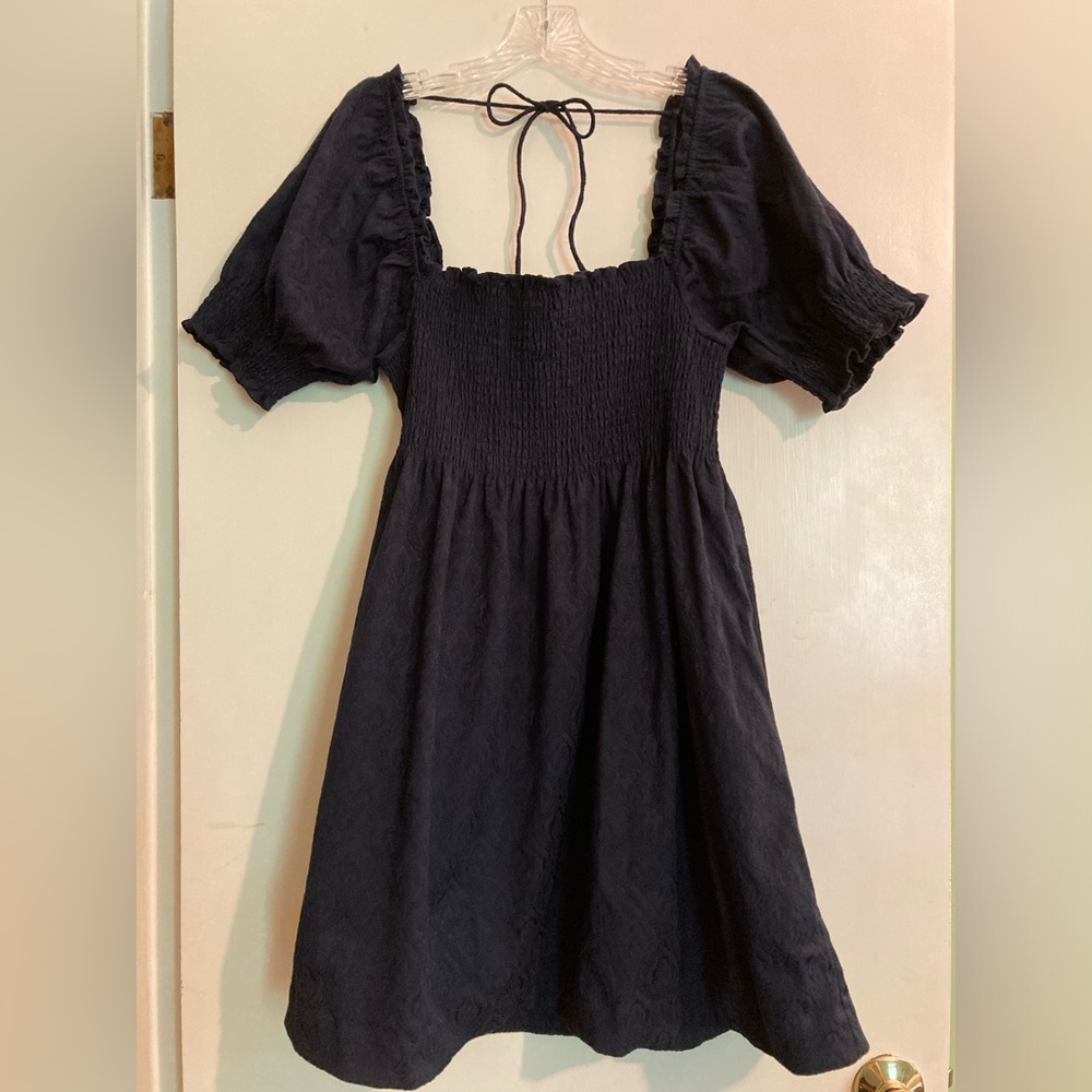 Hill House Athena Nap Dress in Navy Brocade